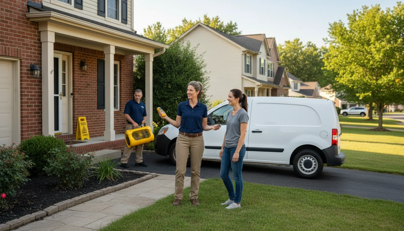 Residential water damage restoration in Columbus, NE